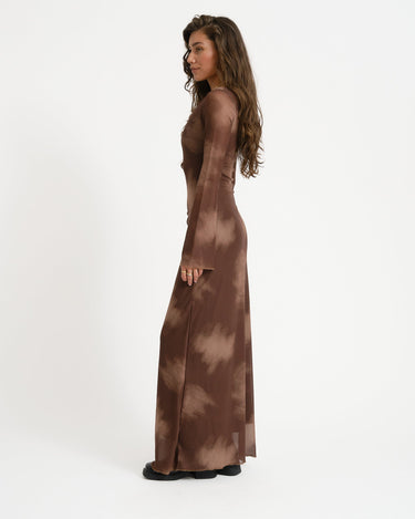 TILTIL Emilia Mesh Dress Brown - Things I Like Things I Love
