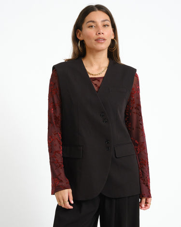 TILTIL Emilia Mesh Longsleeve Bordeaux - Things I Like Things I Love