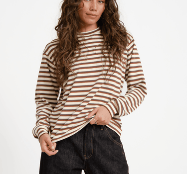 TILTIL Emma Longsleeve Striped Bruin - Things I Like Things I Love