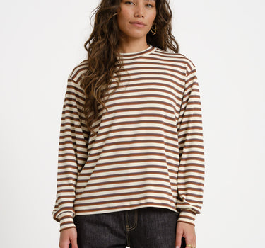 TILTIL Emma Longsleeve Striped Bruin - Things I Like Things I Love