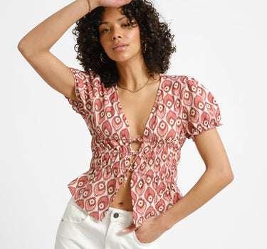 TILTIL Erla Short Sleeve Blouse Pink - Things I Like Things I Love