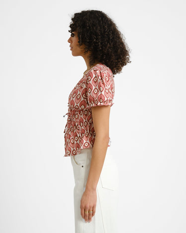 TILTIL Erla Short Sleeve Blouse Pink - Things I Like Things I Love