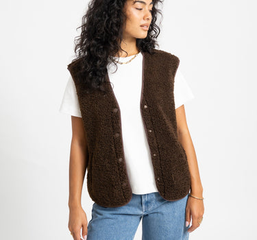 TILTIL Esmay Teddy Gilet Bruin - Things I Like Things I Love