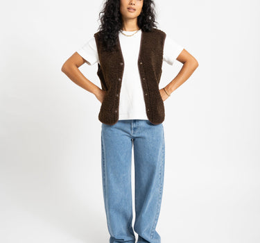 TILTIL Esmay Teddy Gilet Bruin - Things I Like Things I Love