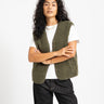 TILTIL Esmay Teddy Gilet Olijf - Things I Like Things I Love
