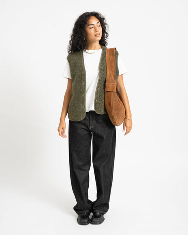 TILTIL Esmay Teddy Gilet Olijf - Things I Like Things I Love