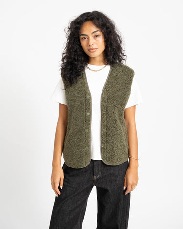 TILTIL Esmay Teddy Gilet Olijf - Things I Like Things I Love