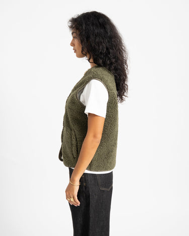 TILTIL Esmay Teddy Gilet Olijf - Things I Like Things I Love