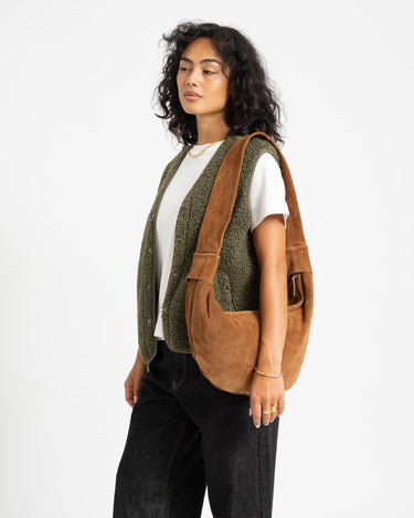 TILTIL Esmay Teddy Gilet Olijf - Things I Like Things I Love