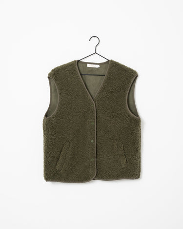 TILTIL Esmay Teddy Gilet Olijf - Things I Like Things I Love