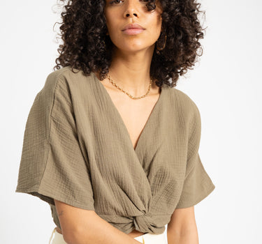 TILTIL Esmee Crop Top Knot Hydro Army - Things I Like Things I Love