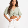 TILTIL Esmee Crop Top Knot Hydro Salvia - Things I Like Things I Love