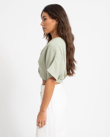 TILTIL Esmee Crop Top Knot Hydro Salvia - Things I Like Things I Love