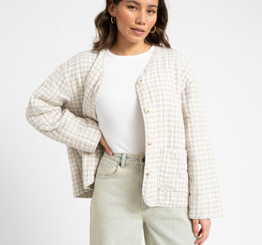 TILTIL Eva Jacket Checked Zand - Things I Like Things I Love