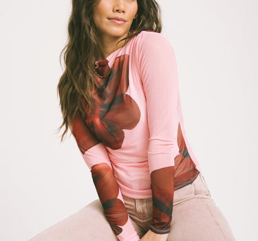 TILTIL Evey Mesh Longsleeve Pink red - Things I Like Things I Love