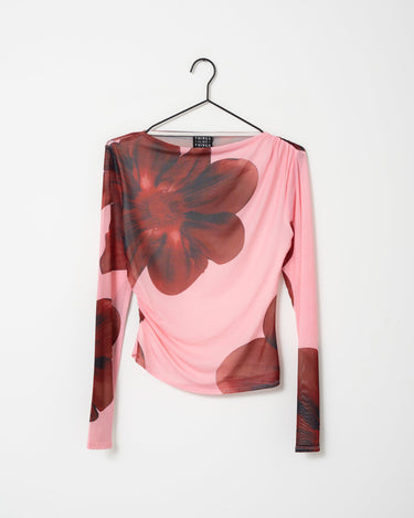 TILTIL Evey Mesh Longsleeve Pink red - Things I Like Things I Love