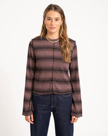 TILTIL Farah Flared Longsleeve Striped Brown - Things I Like Things I Love