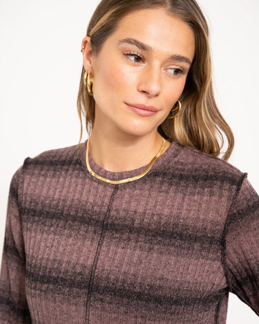 TILTIL Farah Flared Longsleeve Striped Brown - Things I Like Things I Love