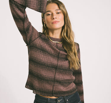 TILTIL Farah Flared Longsleeve Striped Brown - Things I Like Things I Love