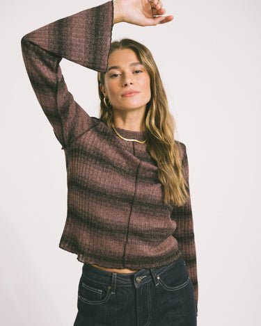 TILTIL Farah Flared Longsleeve Striped Brown - Things I Like Things I Love