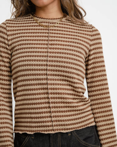 TILTIL Farah Flared Longsleeve Striped Brown - Things I Like Things I Love