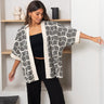 TILTIL Fien Kimono Print Shell Beige Black One Size - Things I Like Things I Love