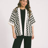 TILTIL Fien Kimono Print Wave Black Beige - Things I Like Things I Love