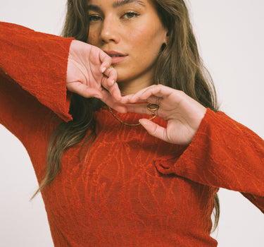 TILTIL Flaw Mesh Longsleeve Coral - Things I Like Things I Love