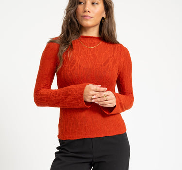 TILTIL Flaw Mesh Longsleeve Coral - Things I Like Things I Love