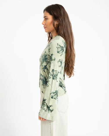 TILTIL Floral Farah Longsleeve Sage Green - Things I Like Things I Love