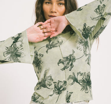 TILTIL Floral Farah Longsleeve Sage Green - Things I Like Things I Love