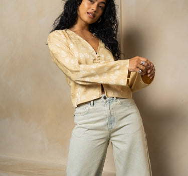 TILTIL Floral Gaia Blouse Gold - Things I Like Things I Love