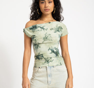 TILTIL Floral Laury Shortsleeve Green - Things I Like Things I Love