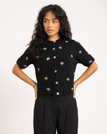 TILTIL Flower Knit Black One Size - Things I Like Things I Love
