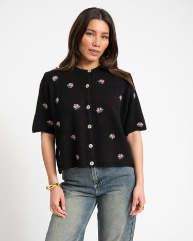 TILTIL Flower Knit Black One Size - Things I Like Things I Love