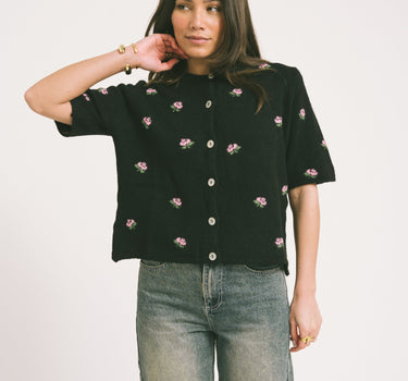 TILTIL Flower Knit Black One Size - Things I Like Things I Love