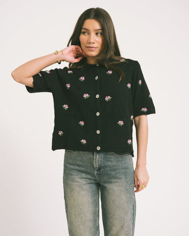 TILTIL Flower Knit Black One Size - Things I Like Things I Love