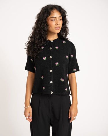 TILTIL Flower Knit Black One Size - Things I Like Things I Love