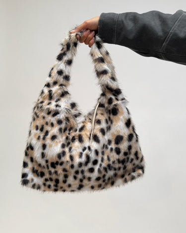 TILTIL Fluffy Bag Snow Leopard Off White - Things I Like Things I Love