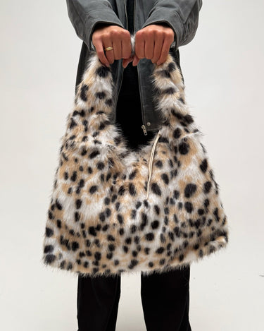 TILTIL Fluffy Bag Snow Leopard Off White - Things I Like Things I Love