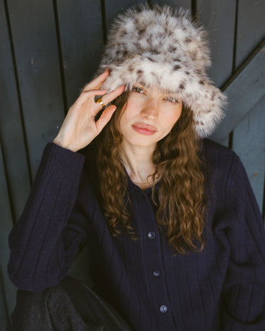 TILTIL Fluffy Hat Snow Leopard Ecru - Things I Like Things I Love