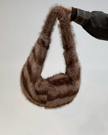 TILTIL Freddy Faux Fur Stripe Brown - Things I Like Things I Love