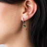 TILTIL Gem Chain Drop Earrings Zilver Groen - Things I Like Things I Love