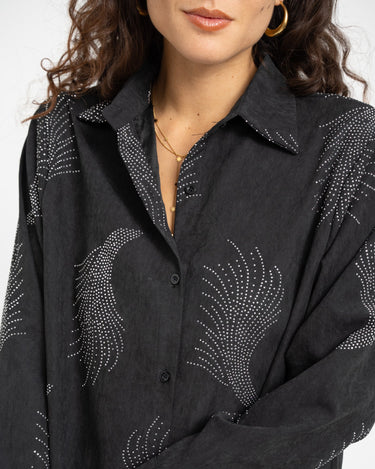 TILTIL Gilly Glitter Blouse Dark Grey Silver - Things I Like Things I Love