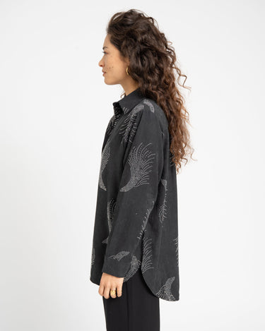 TILTIL Gilly Glitter Blouse Dark Grey Silver - Things I Like Things I Love