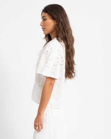 TILTIL Hailey Shortsleeve Blouse White - Things I Like Things I Love