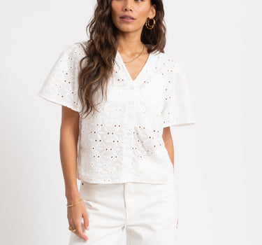 TILTIL Hailey Shortsleeve Blouse White - Things I Like Things I Love