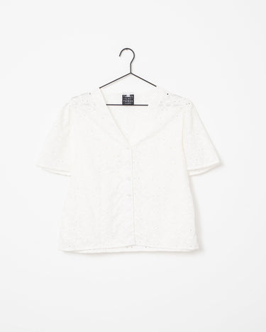 TILTIL Hailey Shortsleeve Blouse White - Things I Like Things I Love