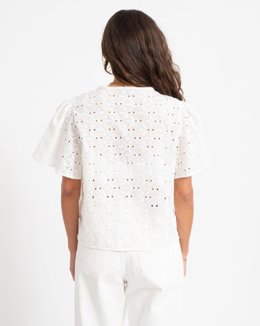 TILTIL Hailey Shortsleeve Blouse White - Things I Like Things I Love