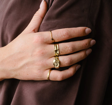 TILTIL Hammered Ring Goud - Things I Like Things I Love